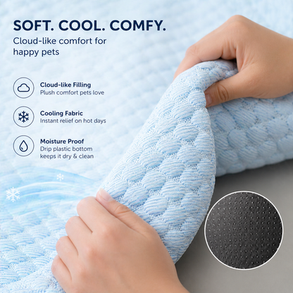 YOVARA Cooling Pet Mat – Self Cooling Gel Pad for Dogs & Cats, Summer Heat Relief Bed