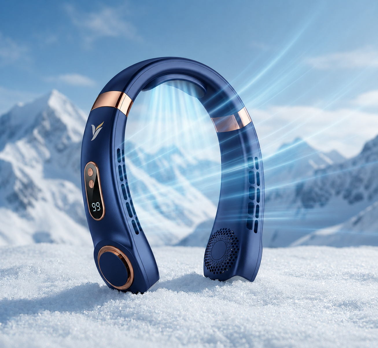 YOVARA Portable Neck Fan – Hands Free Bladeless Cooling Fan Air Conditioner for Travel & Summer