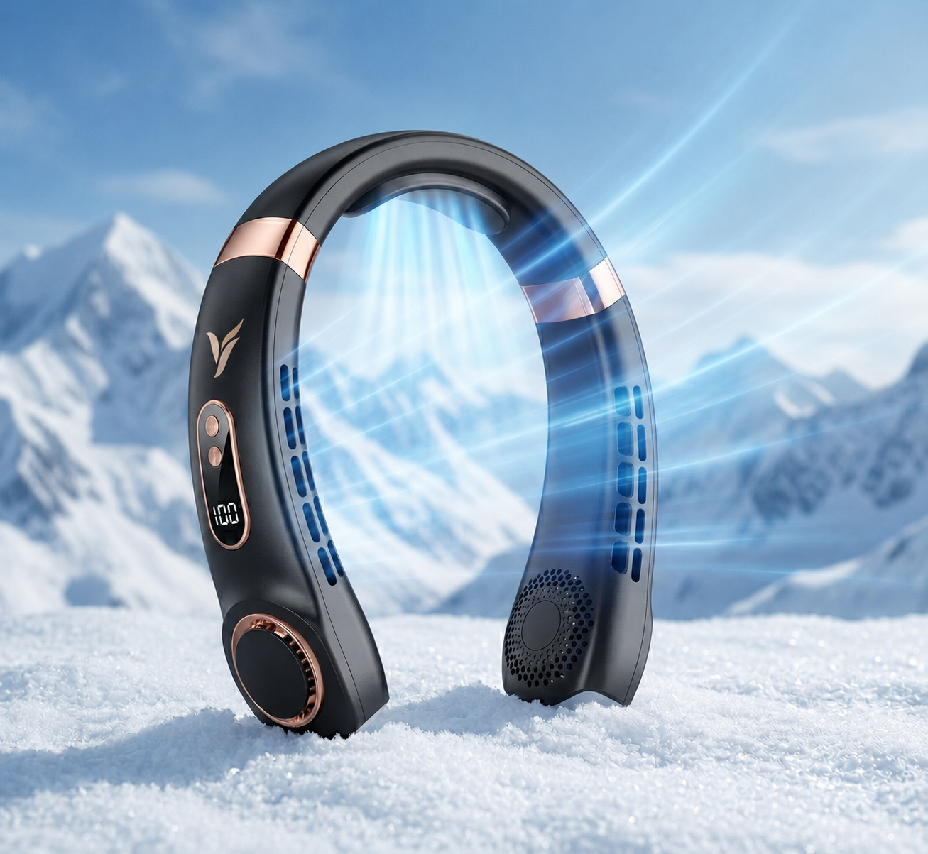 YOVARA Portable Neck Fan – Hands Free Bladeless Cooling Fan Air Conditioner for Travel & Summer