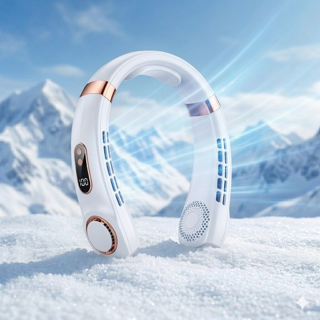 YOVARA Portable Neck Fan – Hands Free Bladeless Cooling Fan Air Conditioner for Travel & Summer