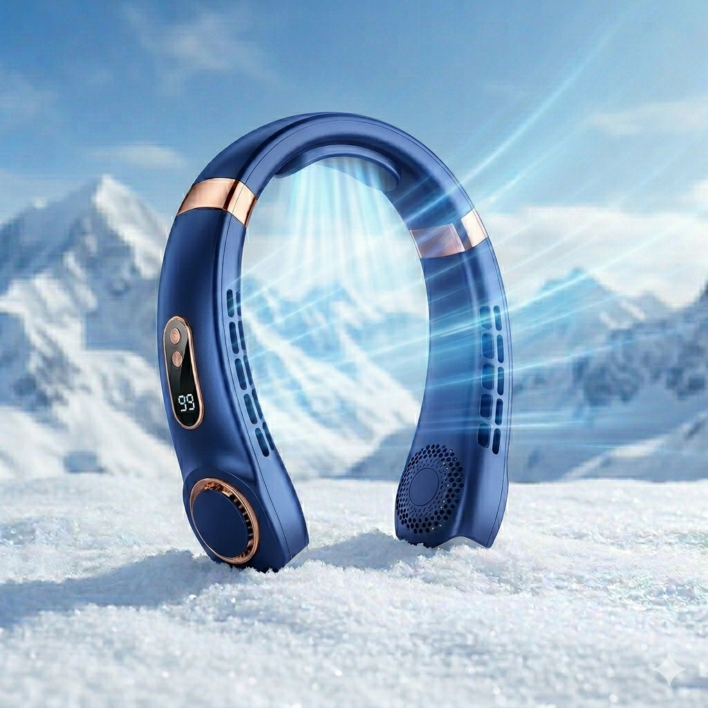 YOVARA Portable Neck Fan – Hands Free Bladeless Cooling Fan Air Conditioner for Travel & Summer
