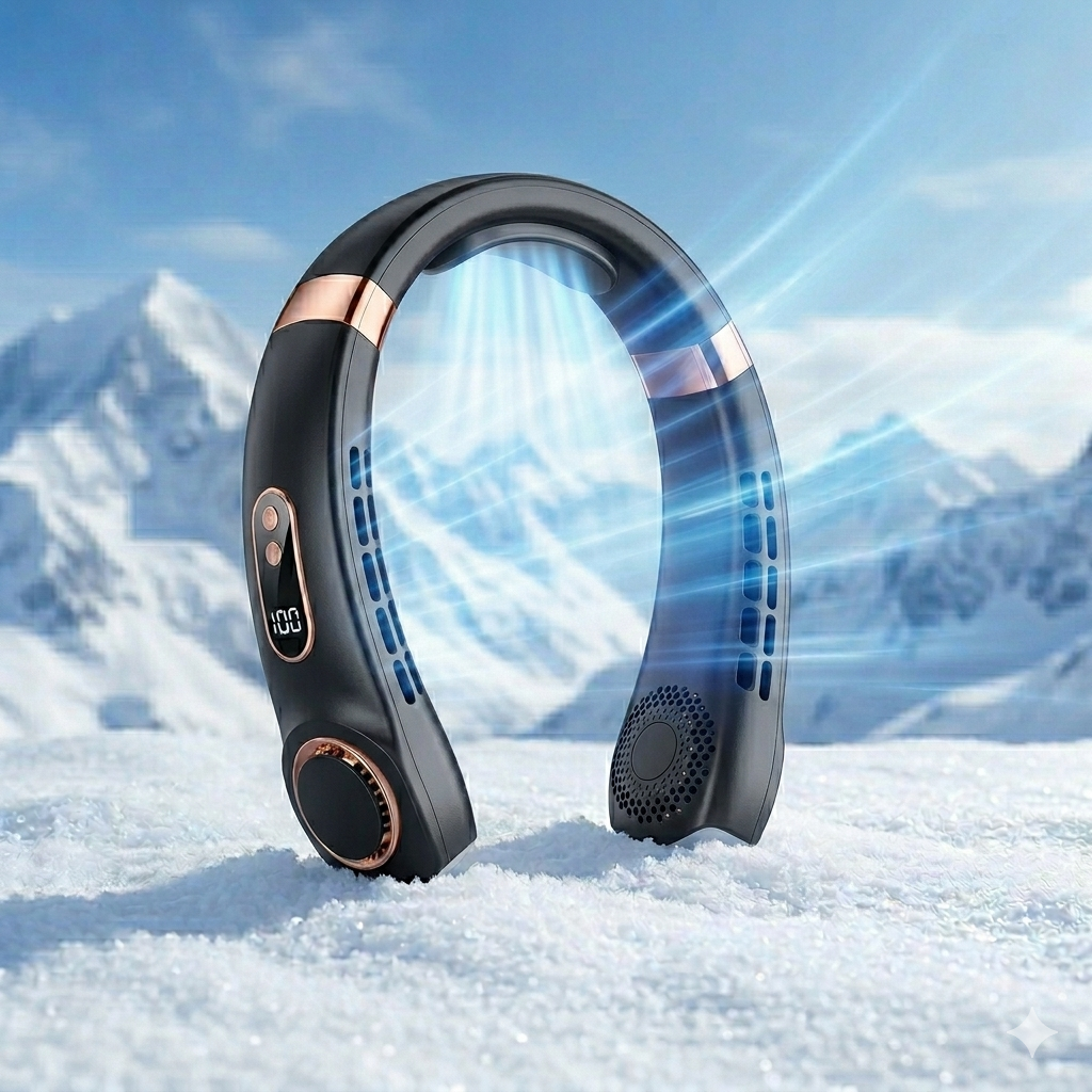 YOVARA Portable Neck Fan – Hands Free Bladeless Cooling Fan Air Conditioner for Travel & Summer