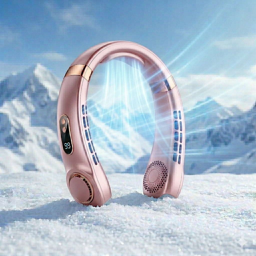 YOVARA Portable Neck Fan – Hands Free Bladeless Cooling Fan Air Conditioner for Travel & Summer