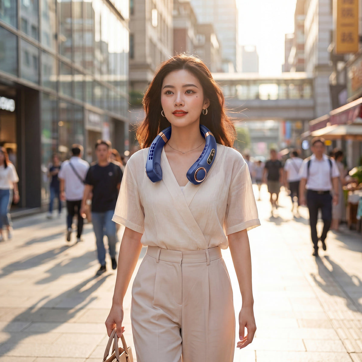 YOVARA Portable Neck Fan – Hands Free Bladeless Cooling Fan Air Conditioner for Travel & Summer
